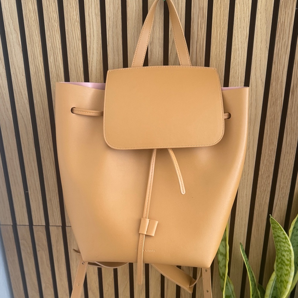 Mansur Gavriel Tan Leather Backpack